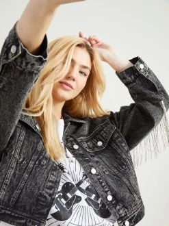 Flash Sale ???? Altar'D State Faded Rhinestone Fringe Jacket ????