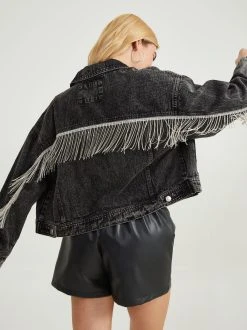 Flash Sale ???? Altar'D State Faded Rhinestone Fringe Jacket ???? -Altar'd State - shop 001163 IDJ43467 01 BLACK 03
