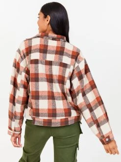 Top 10 ???? Altar'D State Noelle Shacket ❤️ -Altar'd State - shop 001163 J24171 05A TAUPE RUST 03