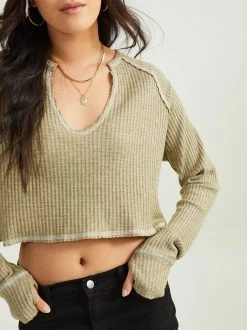 Best Pirce ???? Altar'D State Shannen Crop Thermal Top ✨