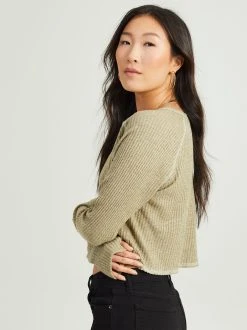 Best Pirce ???? Altar'D State Shannen Crop Thermal Top ✨ -Altar'd State - shop 001200 A1732 7801 OLIVE 02