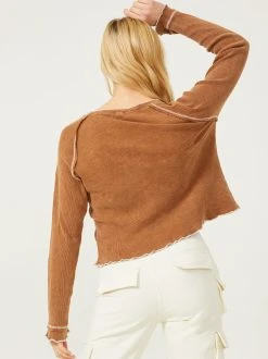 Outlet ???? Altar'D State Talia Thermal Top ???? -Altar'd State - shop 001200 K9641 105MW BROWN 02