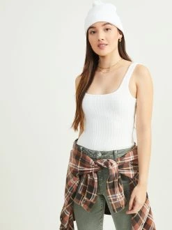 New ⌛ Altar'D State Katie Ribbed Bodysuit ???? -Altar'd State - shop 001753 T7139 OFF WHITE 03