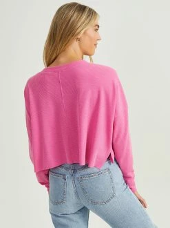 Hot Sale ???? Altar'D State Sandra Thermal Crop Top ???? -Altar'd State - shop 001885 HA44906C HOT PINK 02