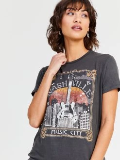 Deals ???? Altar'D State Nashville Boyfriend Tee ???? -Altar'd State - shop 001890 A1125S921JD WASHED BLACK 04