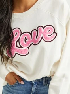 New ???? Altar'D State Love Patch Sweatshirt ???? -Altar'd State - shop 001890 A1447E017JI EGGNOG 03