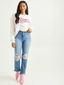 New ???? Altar'D State Love Patch Sweatshirt ???? -Altar'd State - shop 001890 A1447E017JI EGGNOG 04