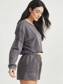 Outlet ???? Altar'D State Hailey Thermal Top ✨ -Altar'd State - shop 001890 A1942K652JI WASHED BLACK 02