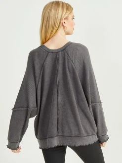 Discount ⌛ Altar'D State Lucy Thermal Top ???? -Altar'd State - shop 001890 A1943K652JI WASHED BLACK 02