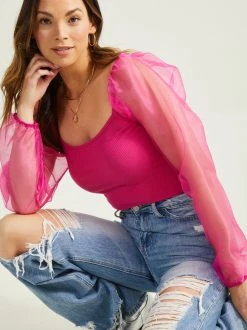 Flash Sale ???? Altar'D State Bella Puff Sleeve Bodysuit ????