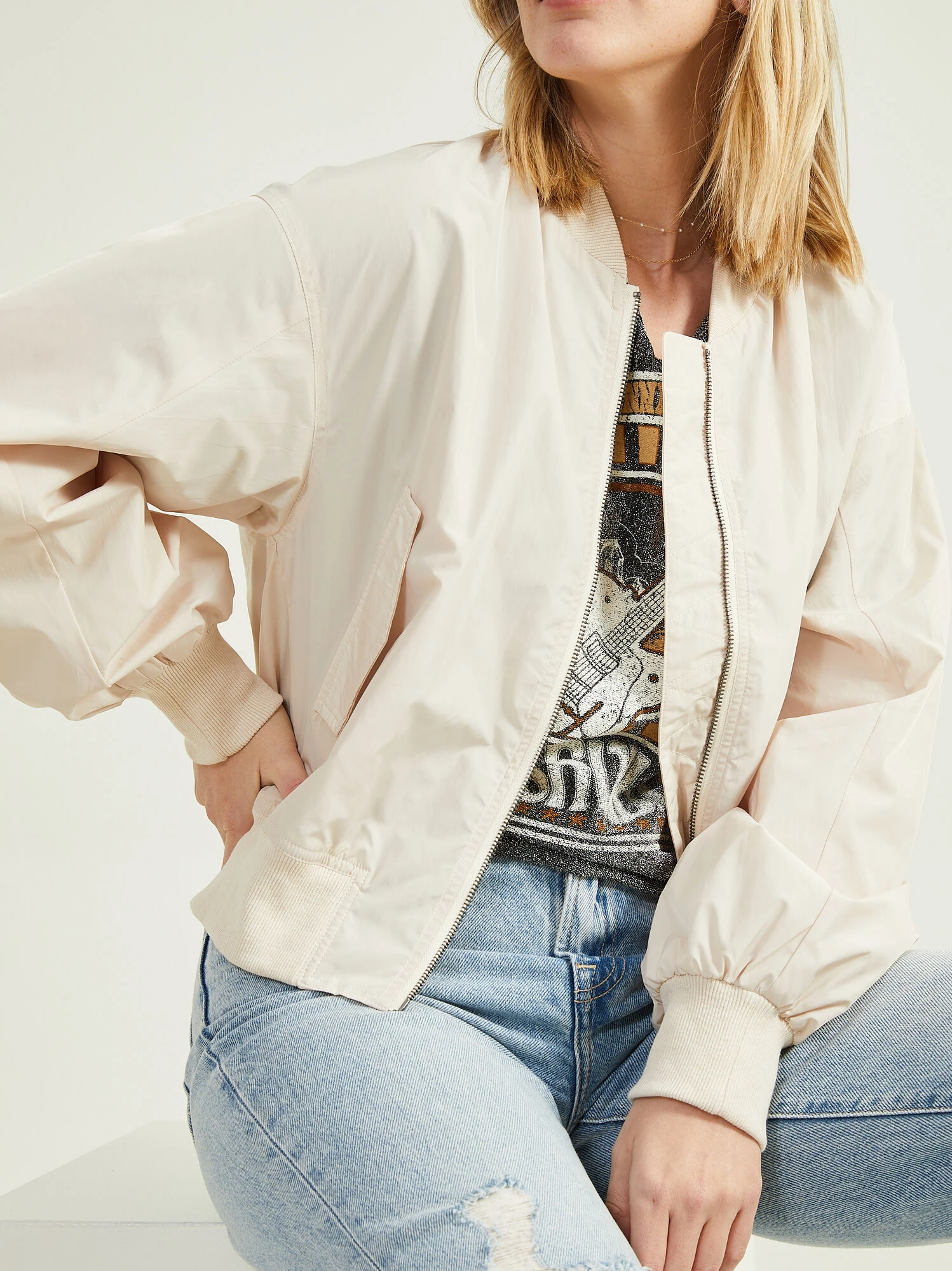 Outlet ⌛ Altar'D State Chrissy Nylon Bomber Jacket ⭐ 2 Outlet ⌛ Altar'D State Chrissy Nylon Bomber Jacket ⭐ - Image 2