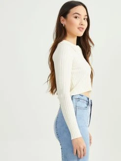 Coupon ❤️ Altar'D State Daisy Ribbed Top ✔️ -Altar'd State - shop 003038 IBT27131AS GARDENIA 02