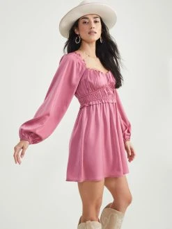 Buy ???? Altar'D State Annalie Ruffle Waist ???? Dress ???? -Altar'd State - shop 003041 DR97563 018 MAUVE 02