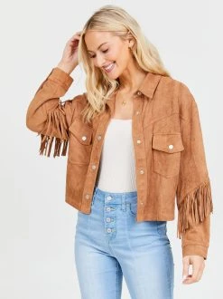 Flash Sale ???? Altar'D State Suede Fringe Shacket ????
