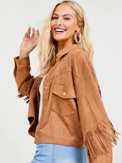 Flash Sale ???? Altar'D State Suede Fringe Shacket ???? -Altar'd State - shop 004038 H14684 BROWN 04