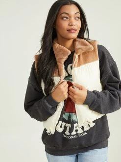 Cheapest ???? Altar'D State Julia Fur Puffer Vest ????
